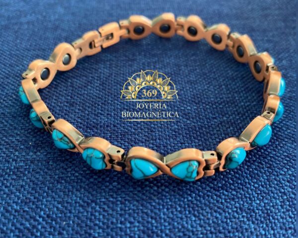 Pulsera de Cobre - Modelo Turquesa