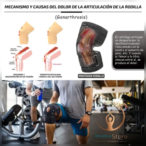 Rodillera Ortopédica con Bisagras Articuladas – Máxima Estabilidad y Soporte Lateral