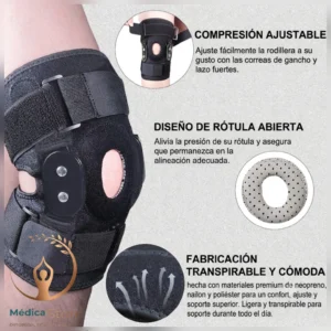 Rodillera Ortopédica con Bisagras Articuladas – Máxima Estabilidad y Soporte Lateral